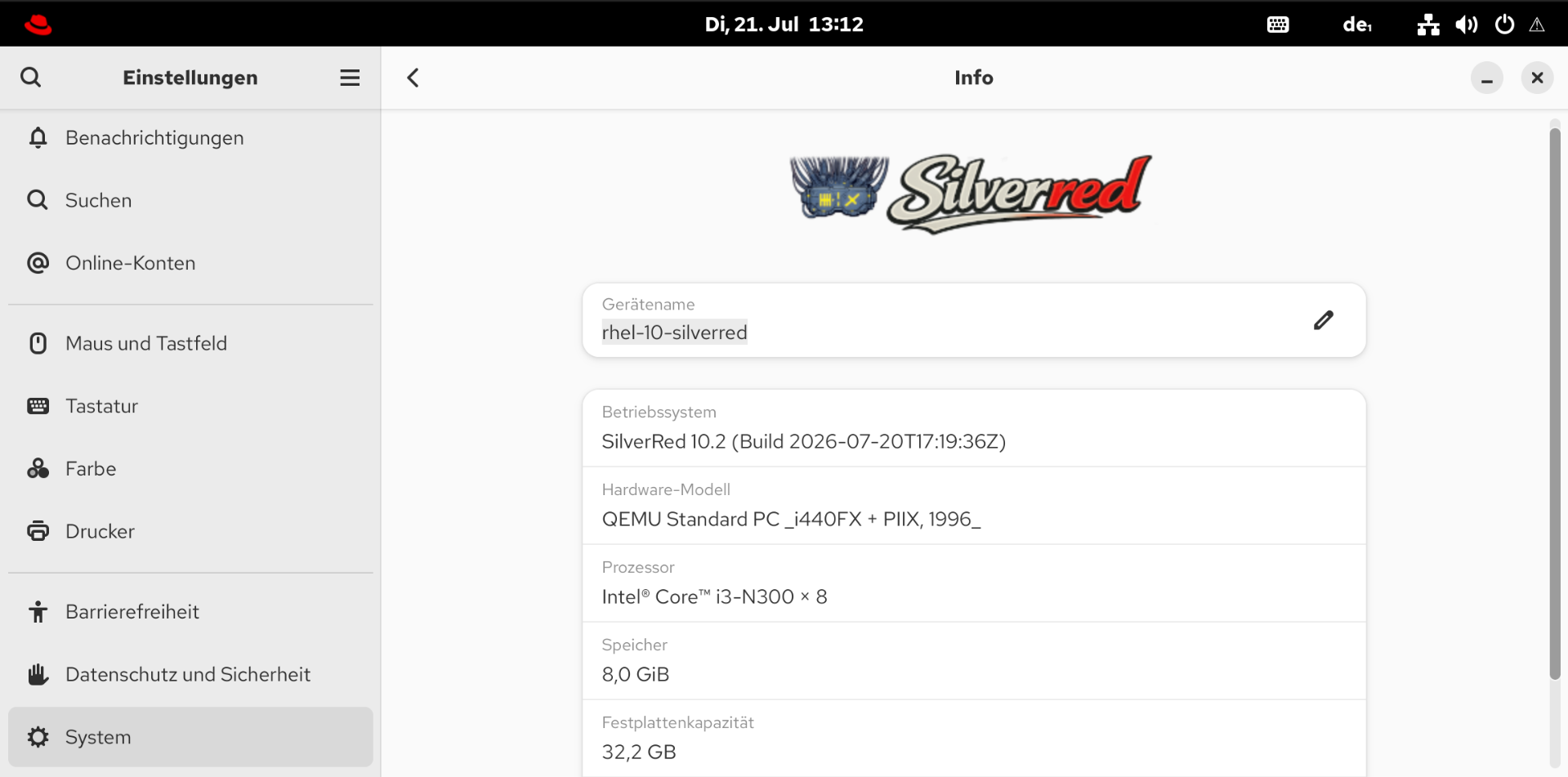 Red Rat Linux Desktop